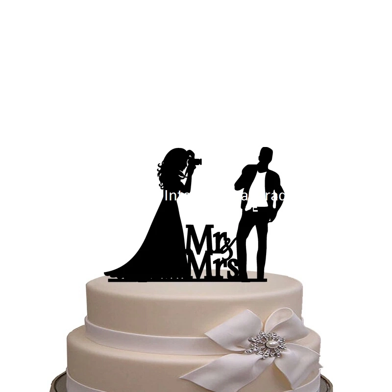 Romantic White Acrylic Wedding Cake Topper Designs for Sale