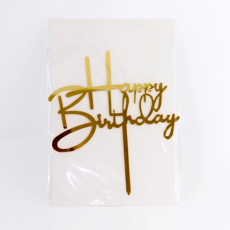 Acrylic Insert "Happy Birthday" Cake Decoration