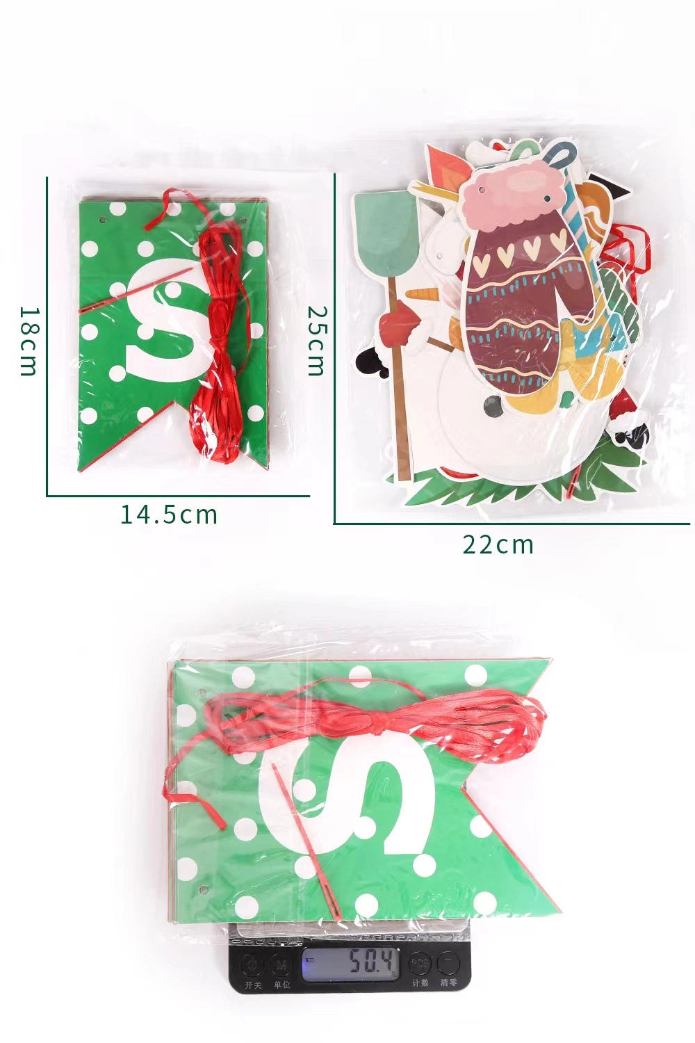 Christmas Decorations Pull Flags and Hang Festive Banners and Party Decorations