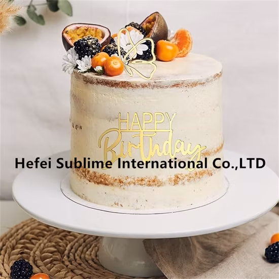 ハッピーアニバーサリーグリッターアクリルケーキトッパーサプライヤー