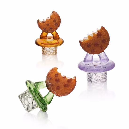 Esigo ハイエンドガラス鯉キャップマフィンケーキ喫煙アクセサリー